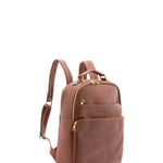Zaino unisex in vera pelle Made in Italy 100% cotone 4048-MARRONE Alessia Firenze
