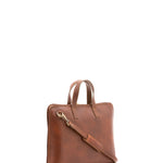Borsa a mano unisex in vera pelle 100% cotone 4453-MARRONE Alessia Firenze