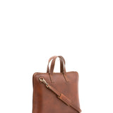 Borsa a mano unisex in vera pelle 100% cotone 4453-MARRONE Alessia Firenze