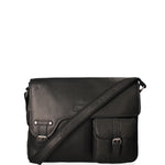 Borsa a tracolla da uomo 100% vera pelle HILB-3173-NERO Hill Burry
