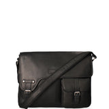 Borsa a tracolla da uomo 100% vera pelle HILB-3173-NERO Hill Burry