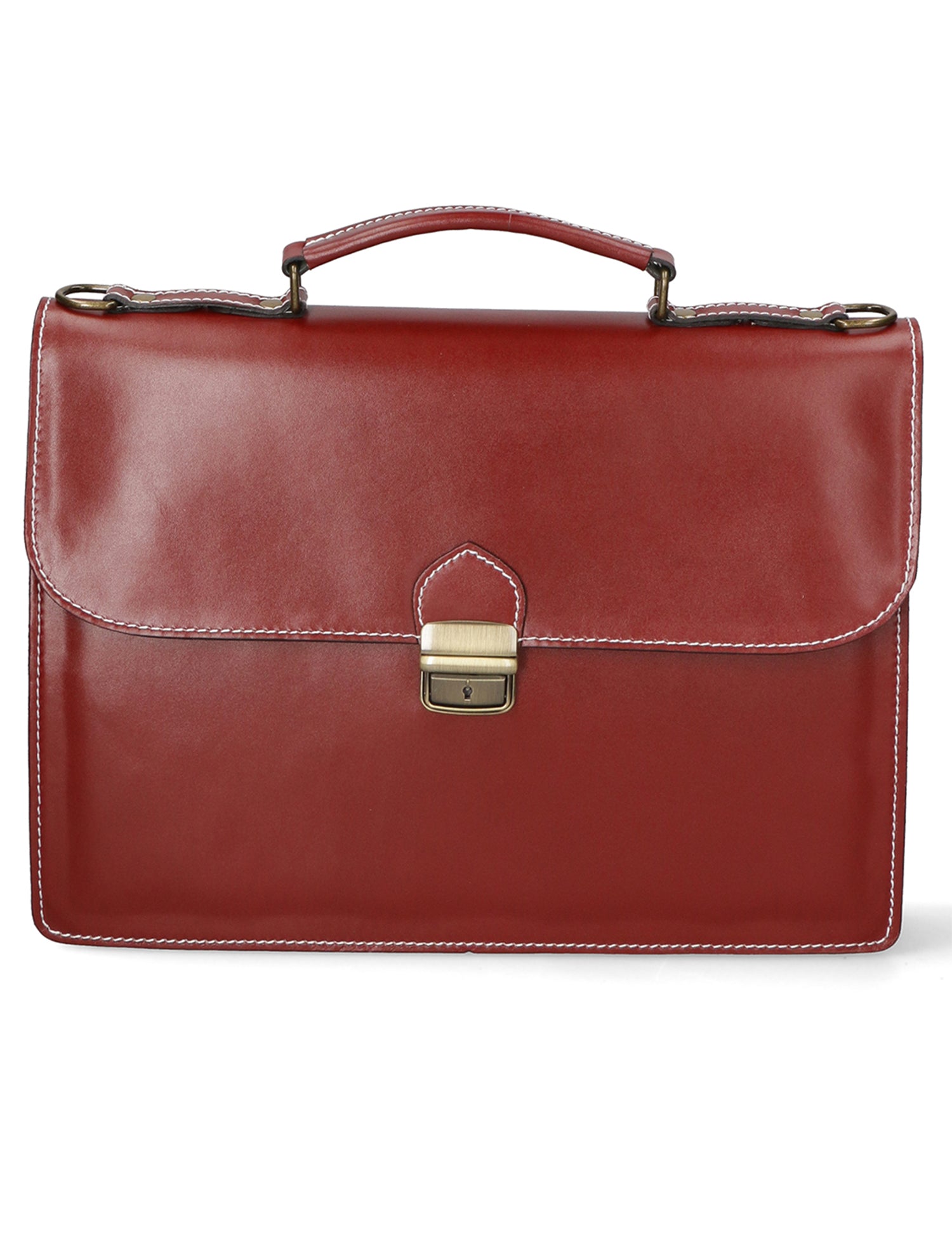 Dafne Borsa da lavoro unisex Vera pelle 7004-ROSSO Gave Lux