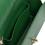 Borsa a mano da donna 100% Pvc FLAT S-EMERALD GREEN + LIGHT GOLD Marc Ellis