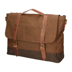 Minerva Borsa a mano unisex Canvas e pelle ZG3011-FANGO TAUPE Gave Lux