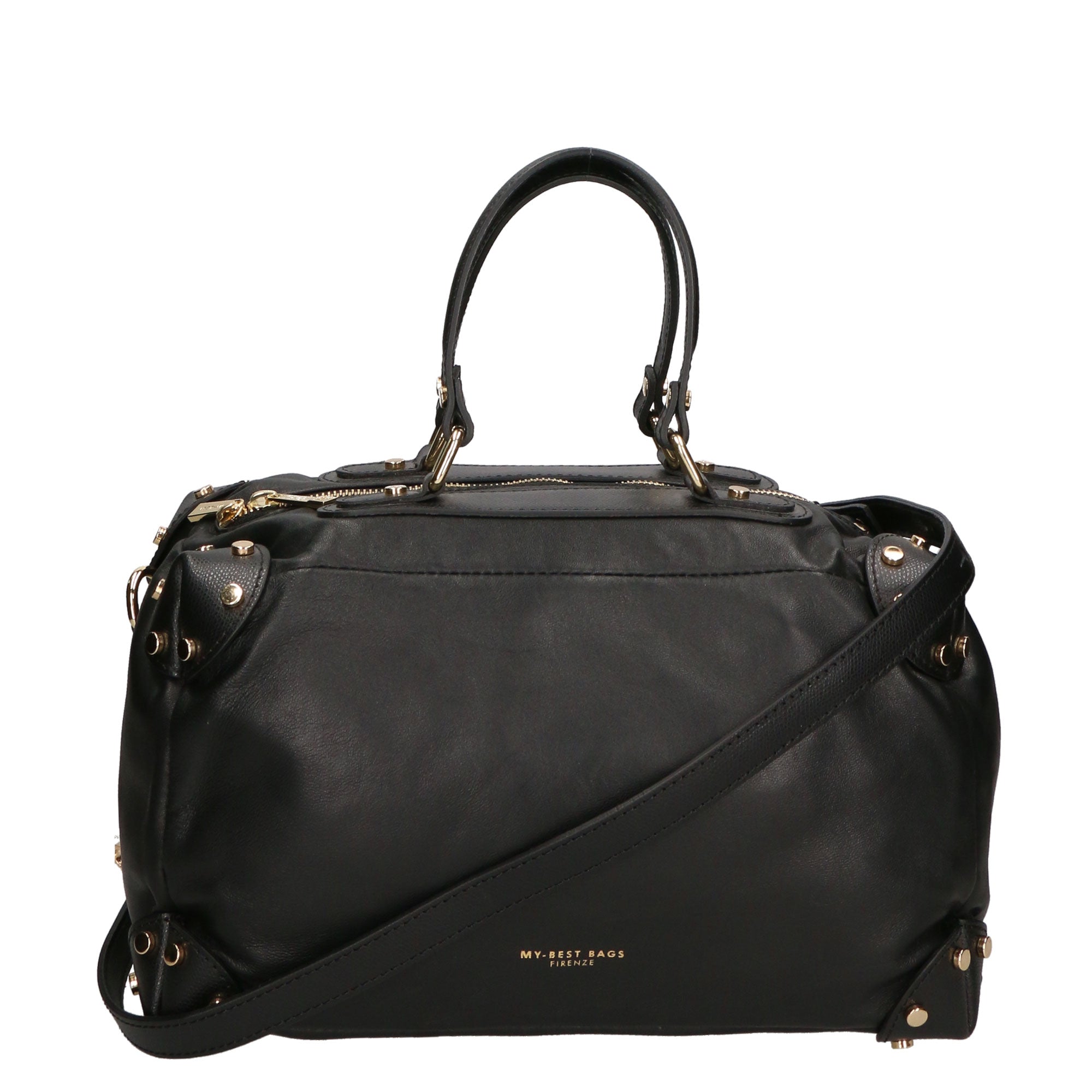 Borsa a mano da donna 100% pelle MYB-7014-SS-NERO 21+P636 NERO My Best Bag