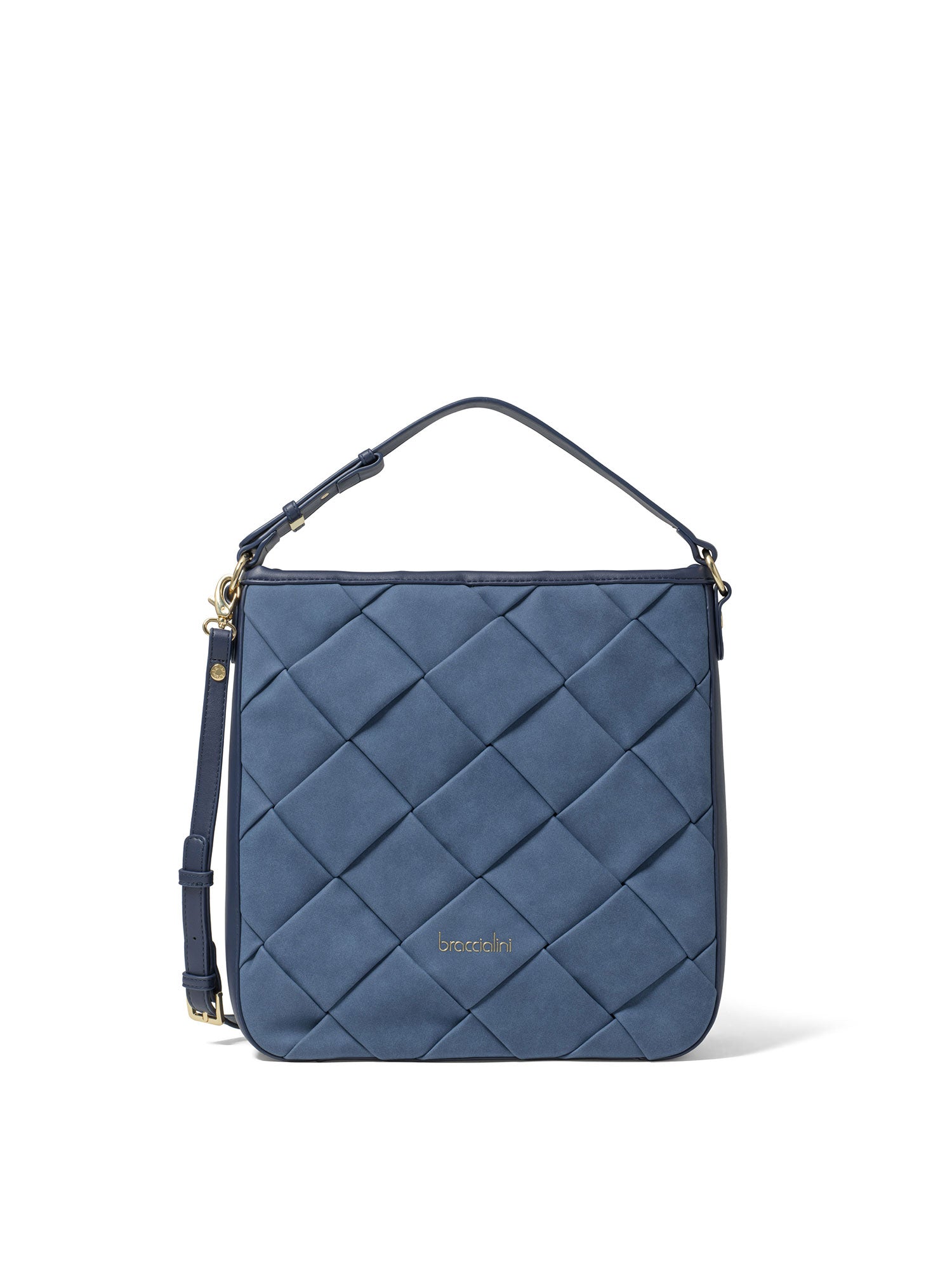 Seraphina Lux Borsa a spalla da donna 100% poliuretano B17074-BLU Braccialini