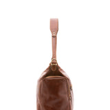 Borsa da viaggio unisex in vera pelle 100% cotone 4037-MARRONE Alessia Firenze