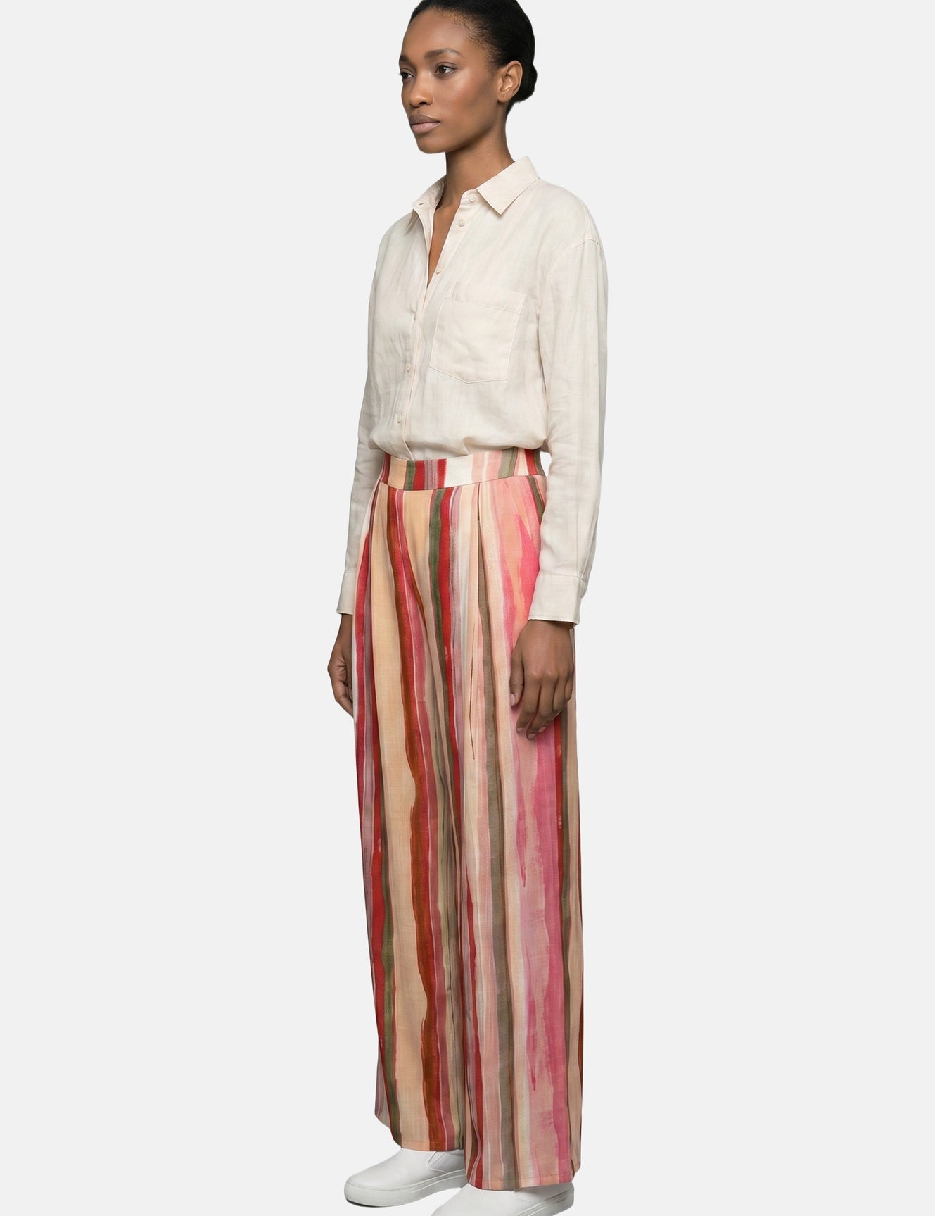 Pantaloni in Viscosa Fucsia