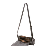 Borsa a tracolla da donna 100% vera pelle 4582-NERO Alessia Firenze