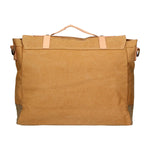 Minerva Borsa a mano unisex Canvas e pelle ZG3011-CUOIO COGNAC Gave Lux