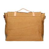 Minerva Borsa a mano unisex Canvas e pelle ZG3011-CUOIO COGNAC Gave Lux