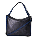 Aura Borsa a spalla da donna Vera pelle stampata lizard 05517-D24 BLU JEANS L033 BLU Gave Lux