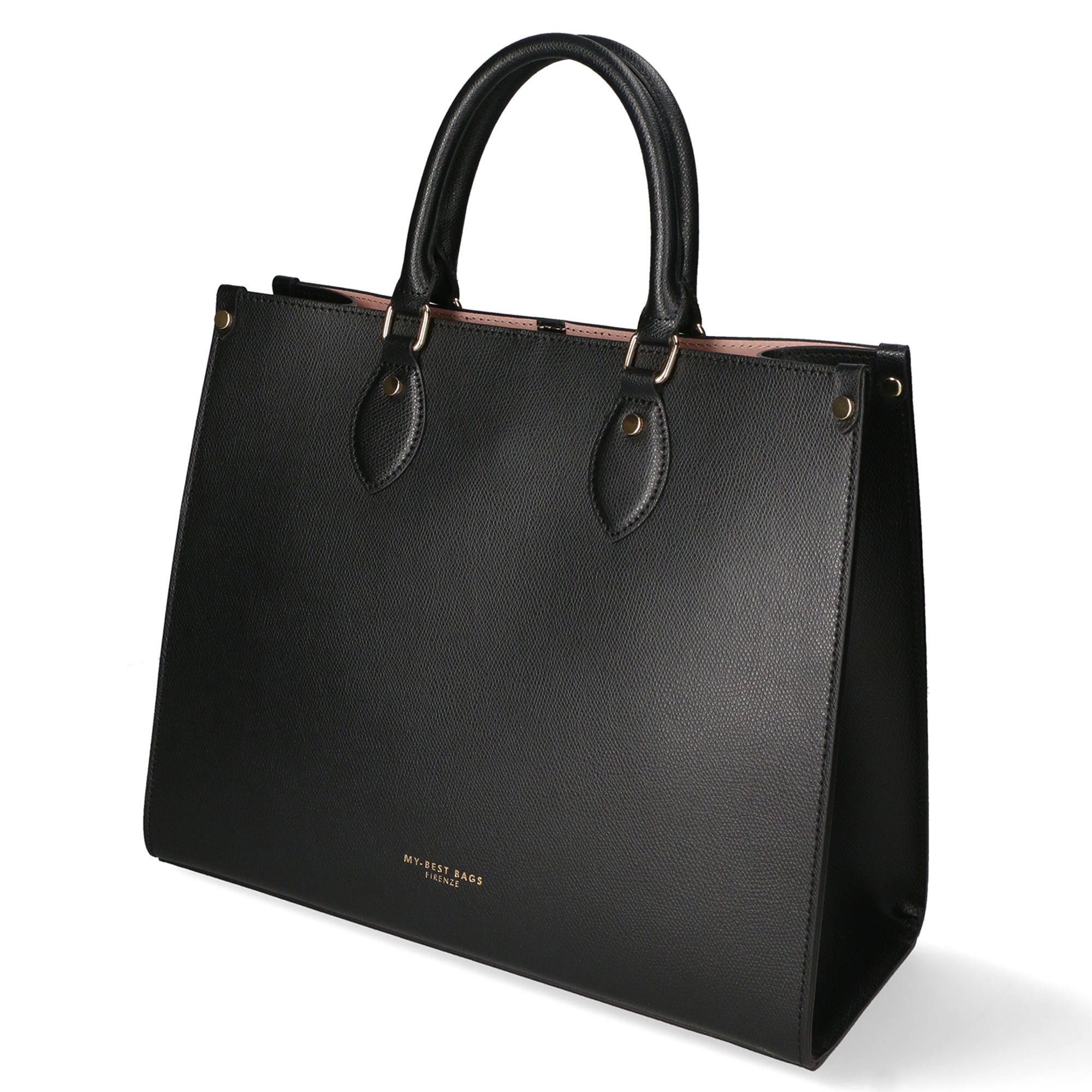 Borsa a mano da donna 100% pelle MYB-8028-FW-NERO My Best Bag