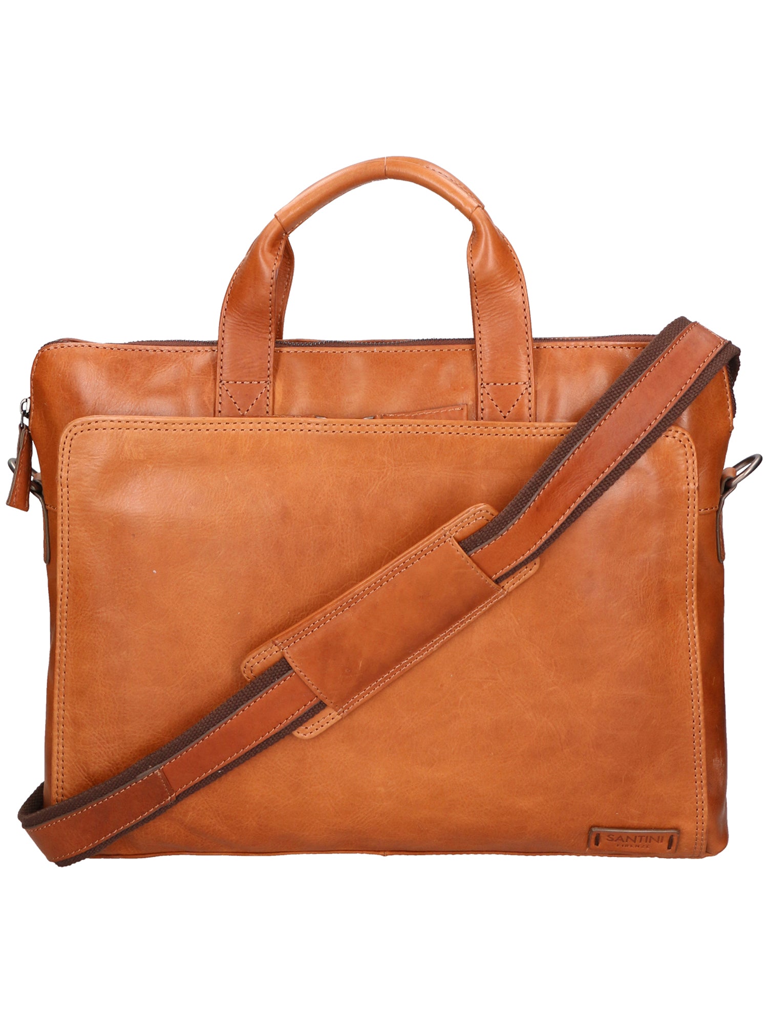 Borsa a tracolla unisex vera pelle Tutte le stagioni SN5862647-TAN Santini Firenze