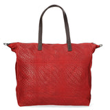 Emerenziana Borsa a spalla da donna Vera pelle 80058-ROSSO Gave Lux