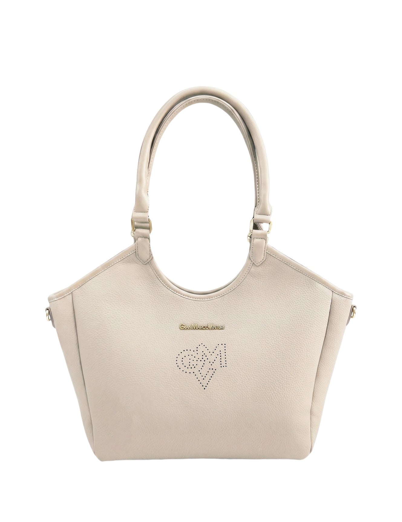 Borsa a Spalla in Pvc Beige
