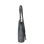 Fabiola Borsa a spalla da donna 100% pelle 9039-GRIGIO NERO Gave Lux
