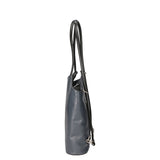 Fabiola Borsa a spalla da donna 100% pelle 9039-GRIGIO NERO Gave Lux