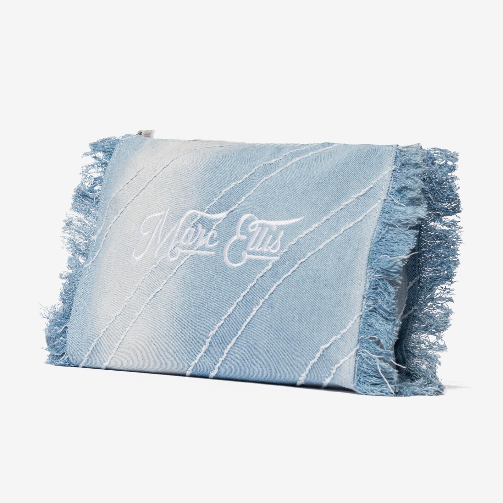 Borsa a Mano in Poliestere Blu Jeans
