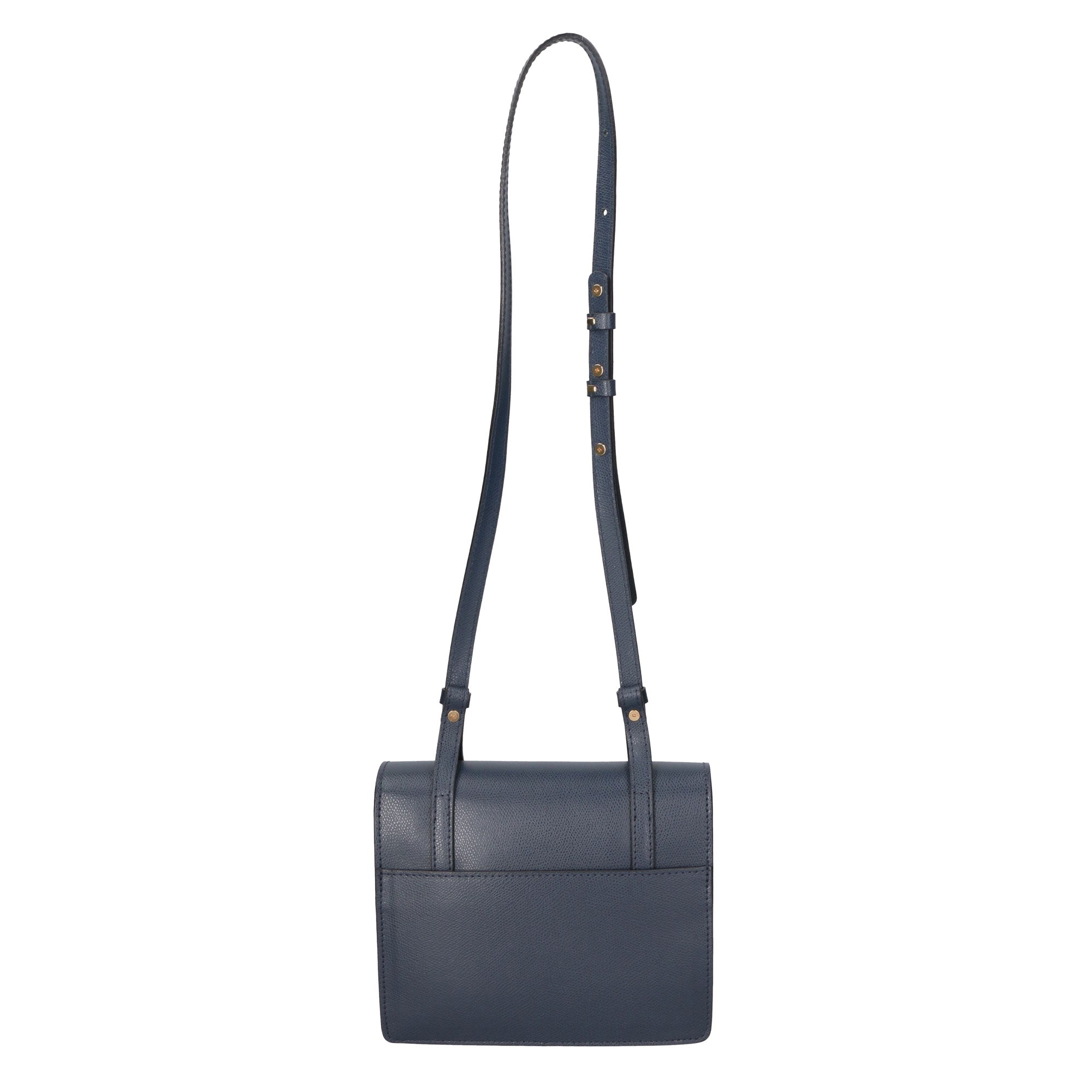 Borsa a tracolla da donna 100% pelle MYB-8003-FW-PL26 BLU NOTTE My Best Bag