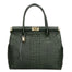 Deborah Borsa a mano da donna Pelle Croco Stampata 7727-C14 VERDE SCURO Gave Lux