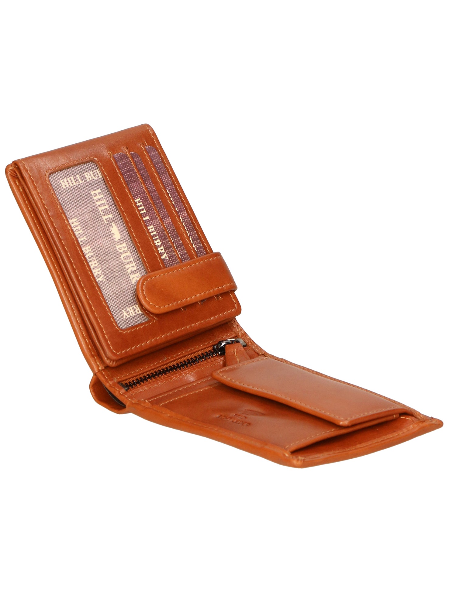 Portafoglio uomo in vera pelle RFID HILB-6705-CUOIO Hill Burry