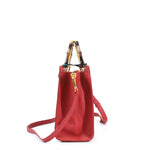 Borsa a mano da donna 100% pelle vegana PU GGB019RED Gabriella G Firenze