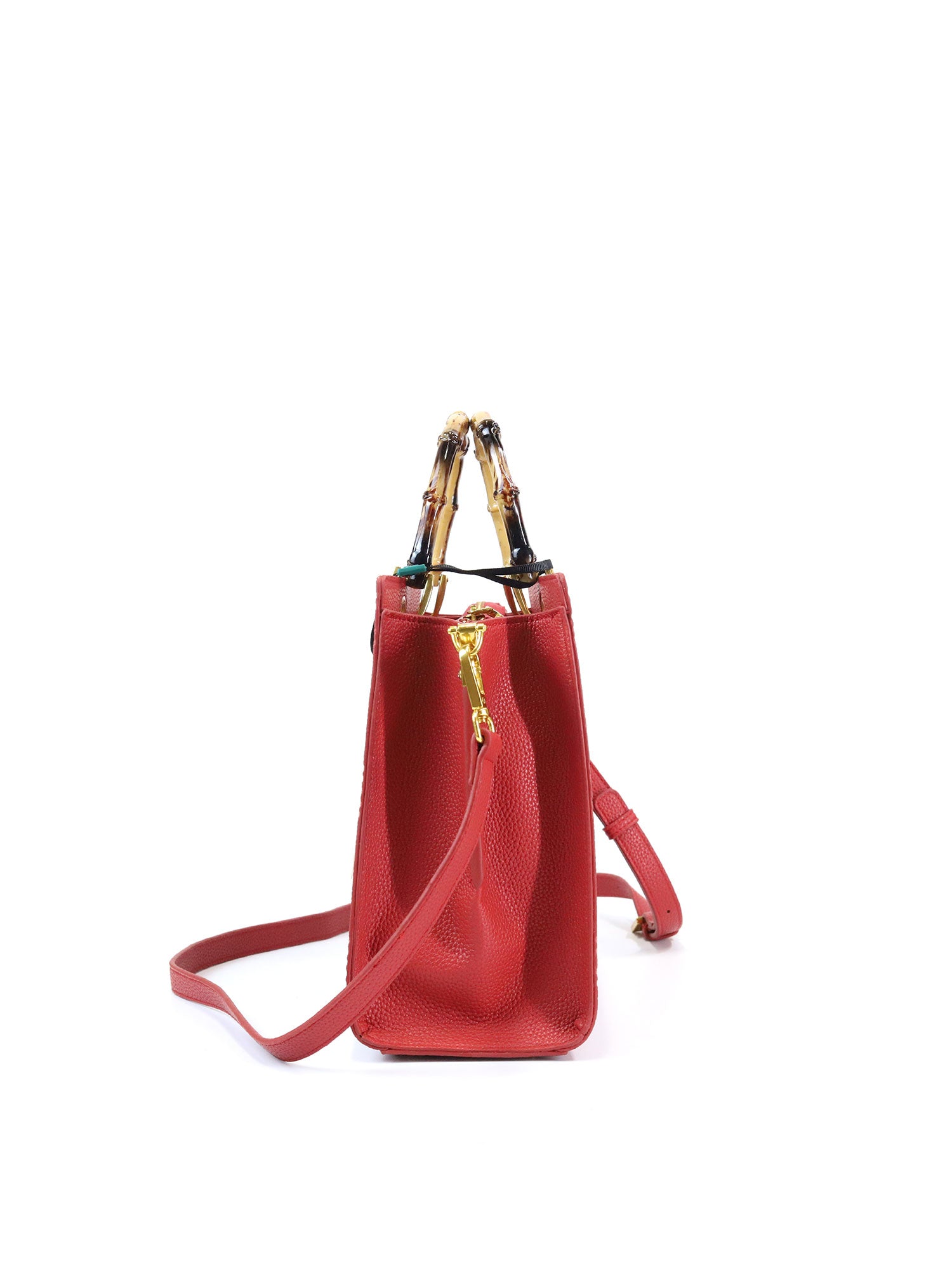 Borsa a mano da donna 100% pelle vegana PU GGB019RED Gabriella G Firenze