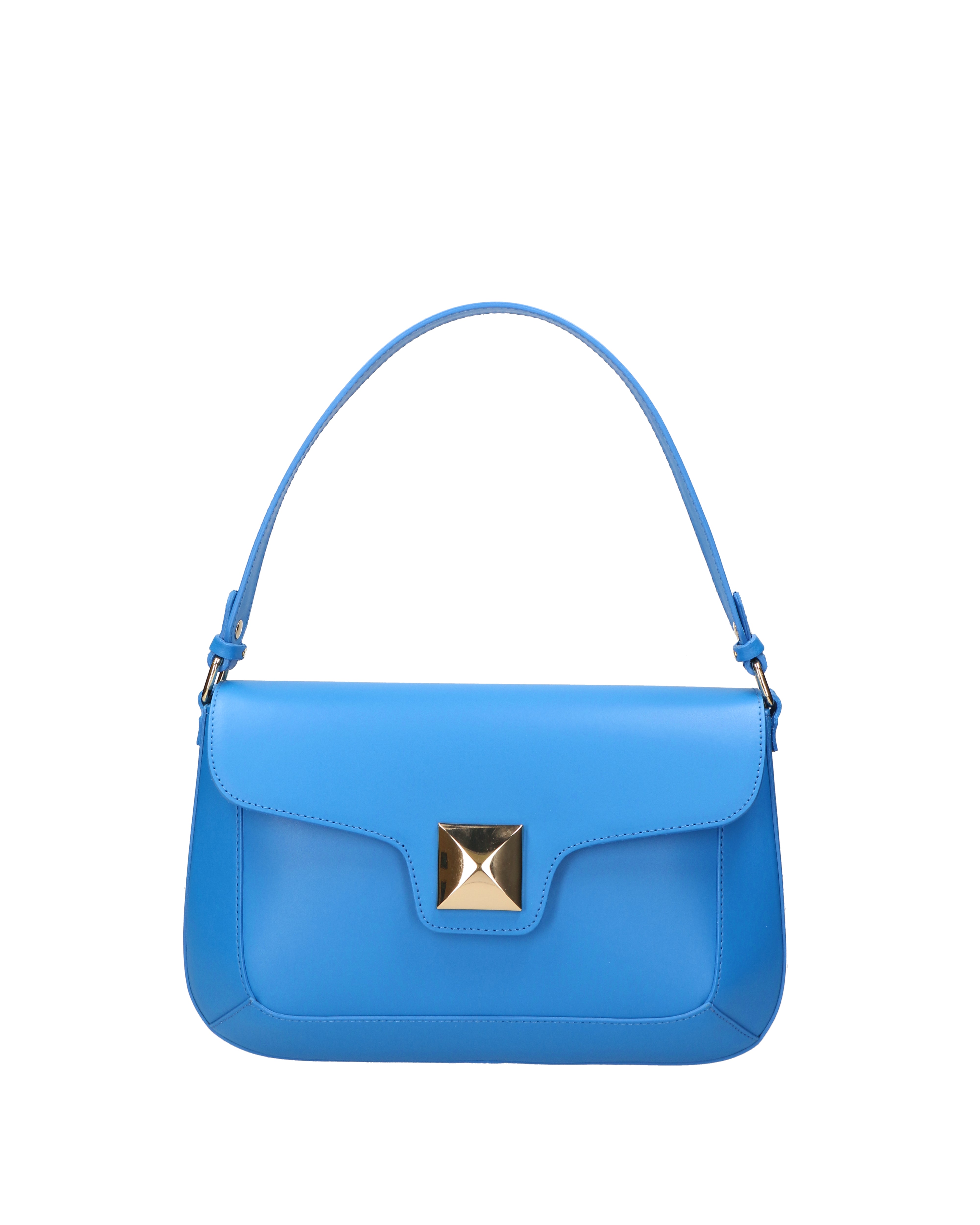 Astrea Borsa a spalla da donna 100% pelle 06015-L222 BLU ASTER Gave Lux