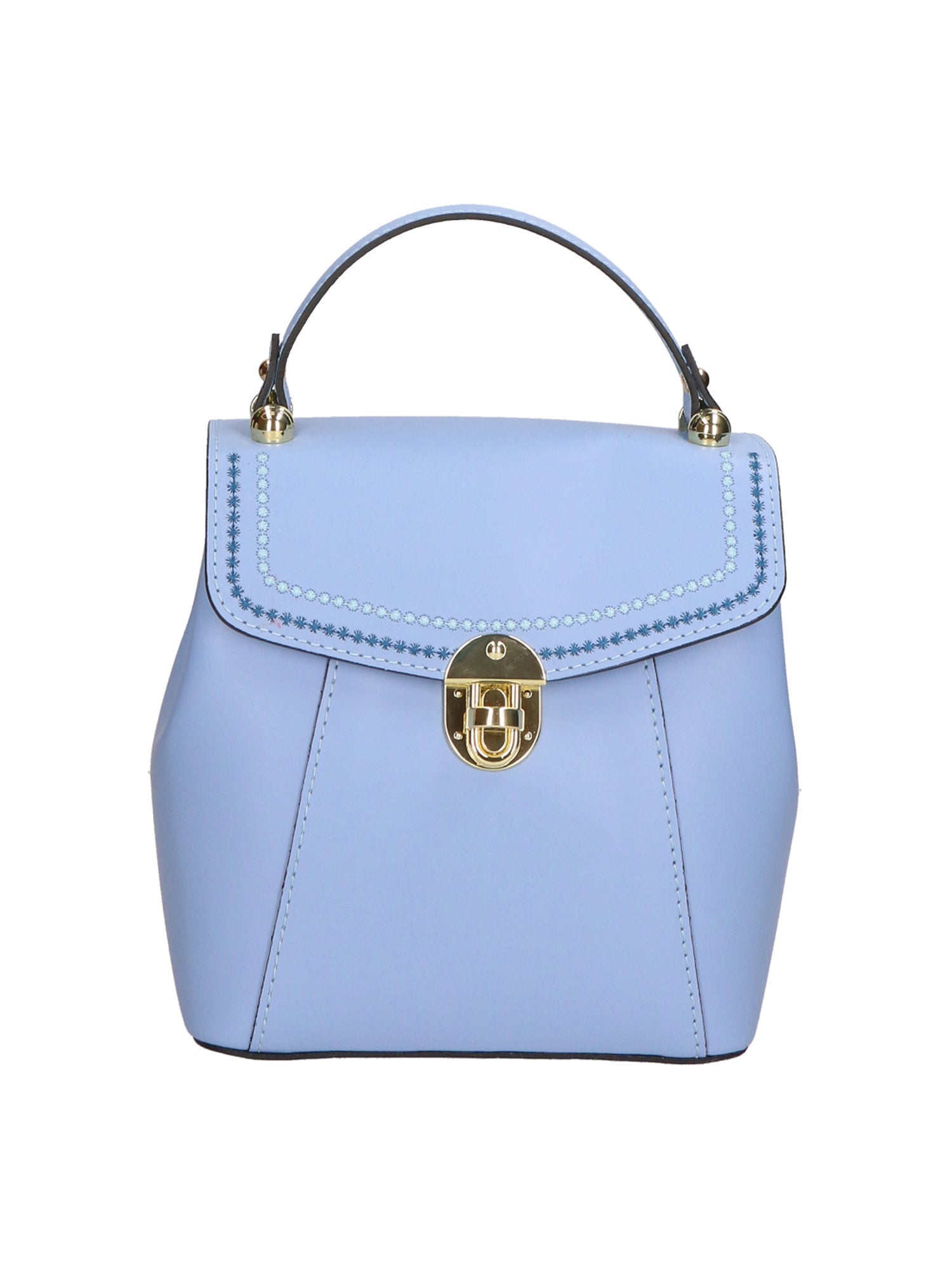 Giuditta Borsa a mano da donna 100% pelle 05937-L220 AZZURRO Gave Lux