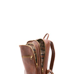 Zaino in vera pelle unisex 100% cotone 4316-MARRONE Alessia Firenze