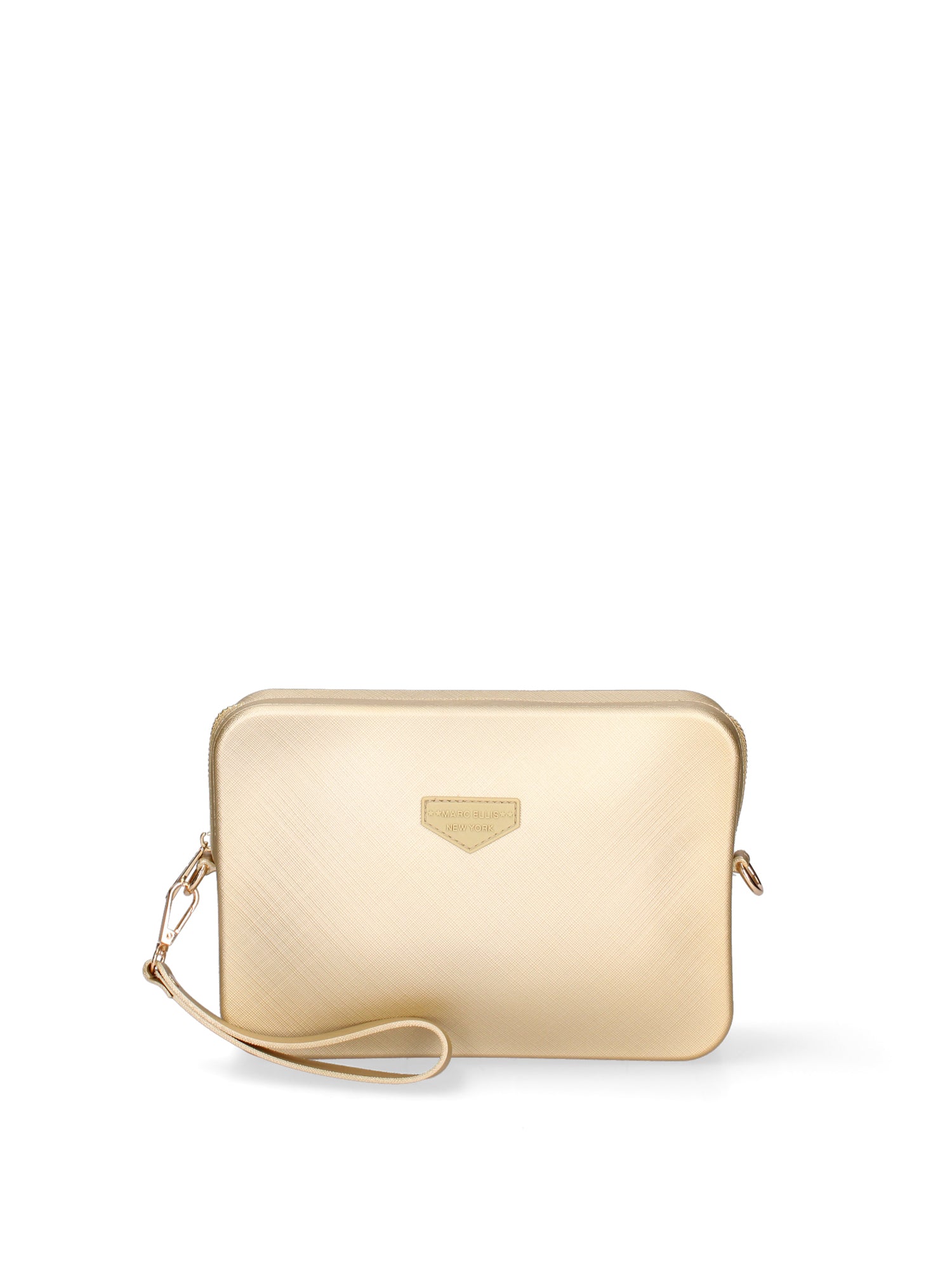 Borsa a tracolla da donna 100% Pvc FLAT-FLOWE-GOLD - LIGHT GOLD Marc Ellis