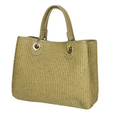 Borsa a mano da donna Paglia & Pelle MYB-05167-SS-467+D105 LIME My Best Bag