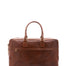 Borsa da viaggio unisex vera pelle 100% cotone 4562-MARRONE Alessia Firenze