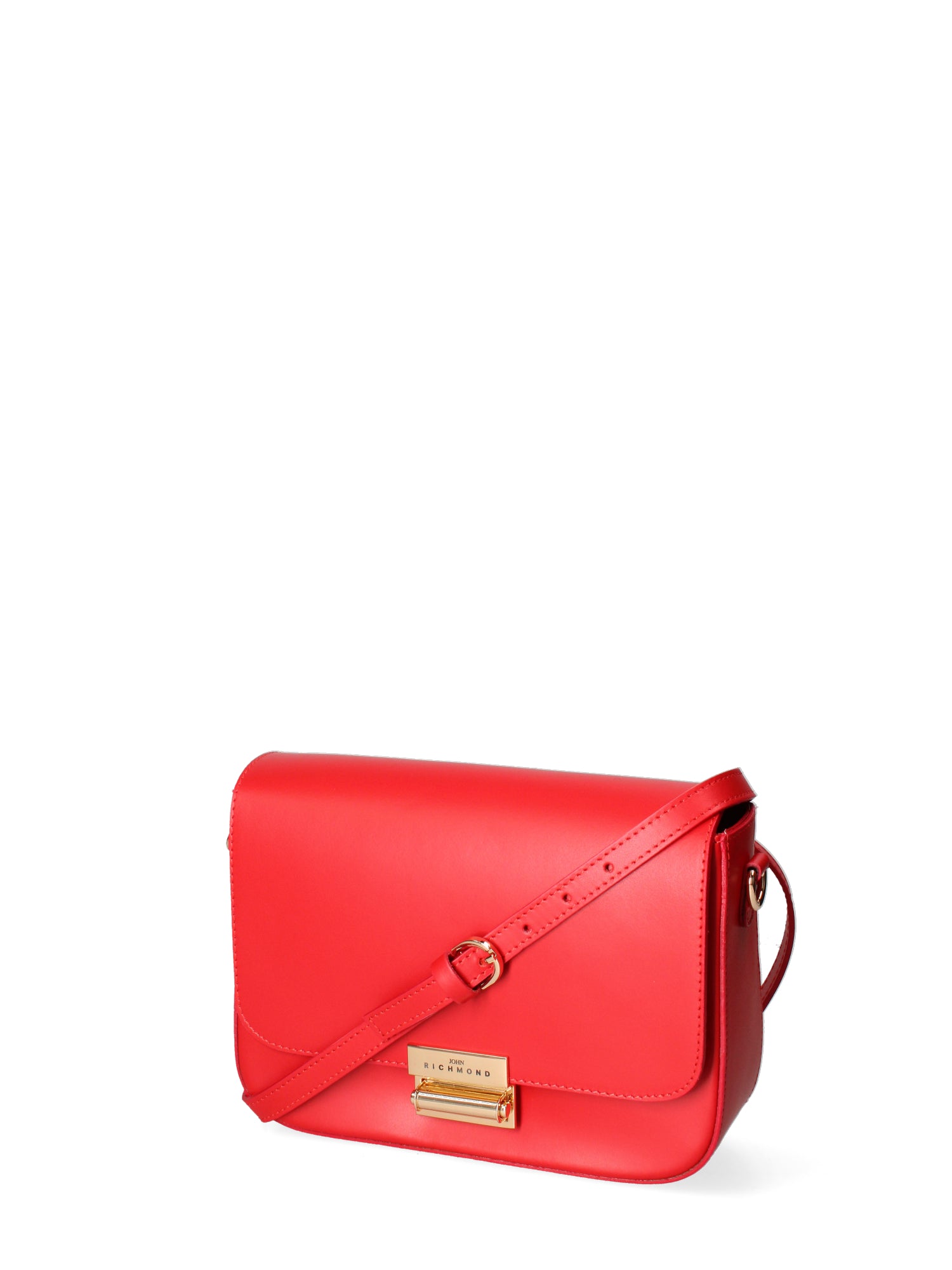 Borsa a tracolla da donna Vera pelle JR-W-1130RU-CORAL RED-GOLD John Richmond