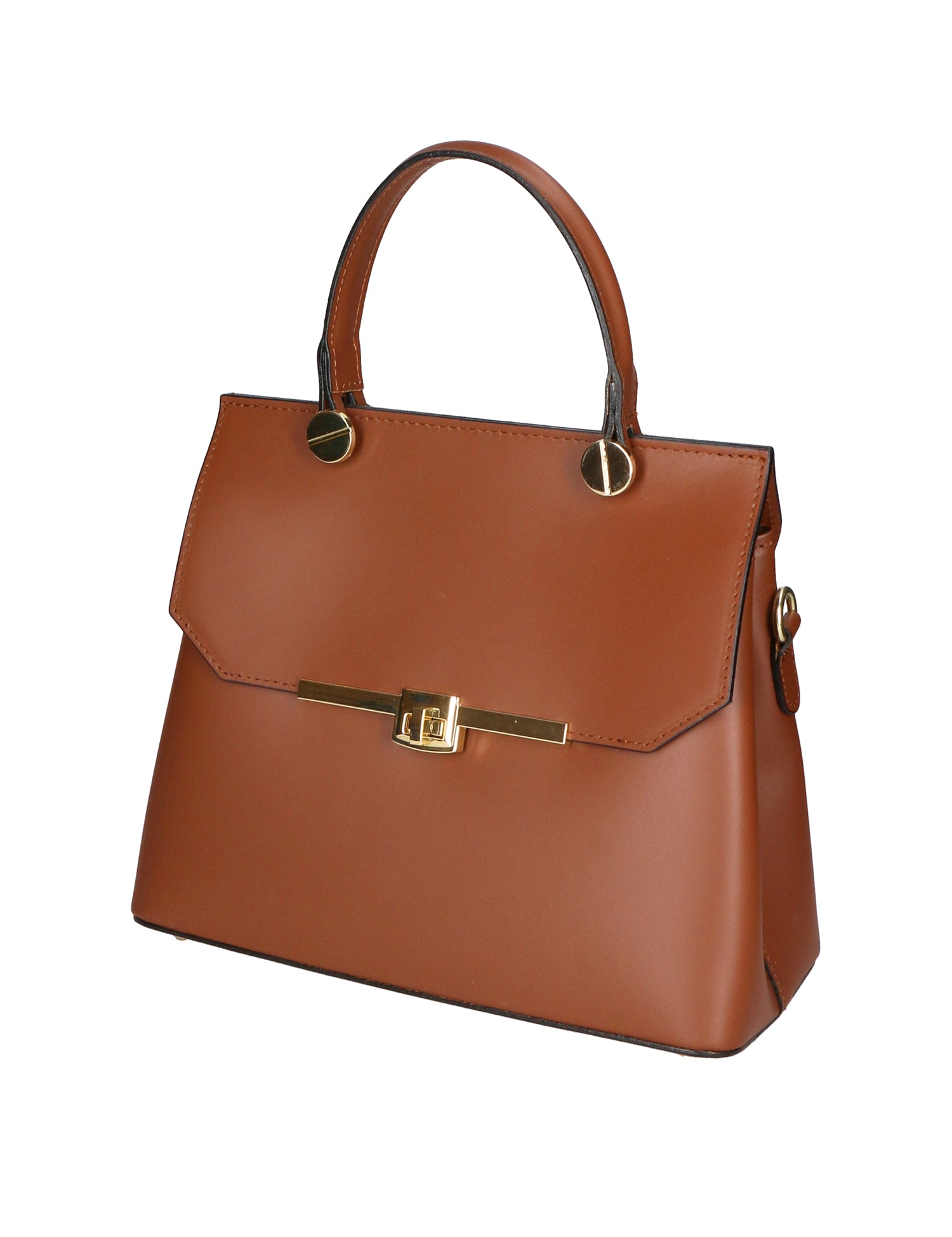 Borsa a mano da donna 100% vera pelle 7708-L131 MARRONE Gave Lux