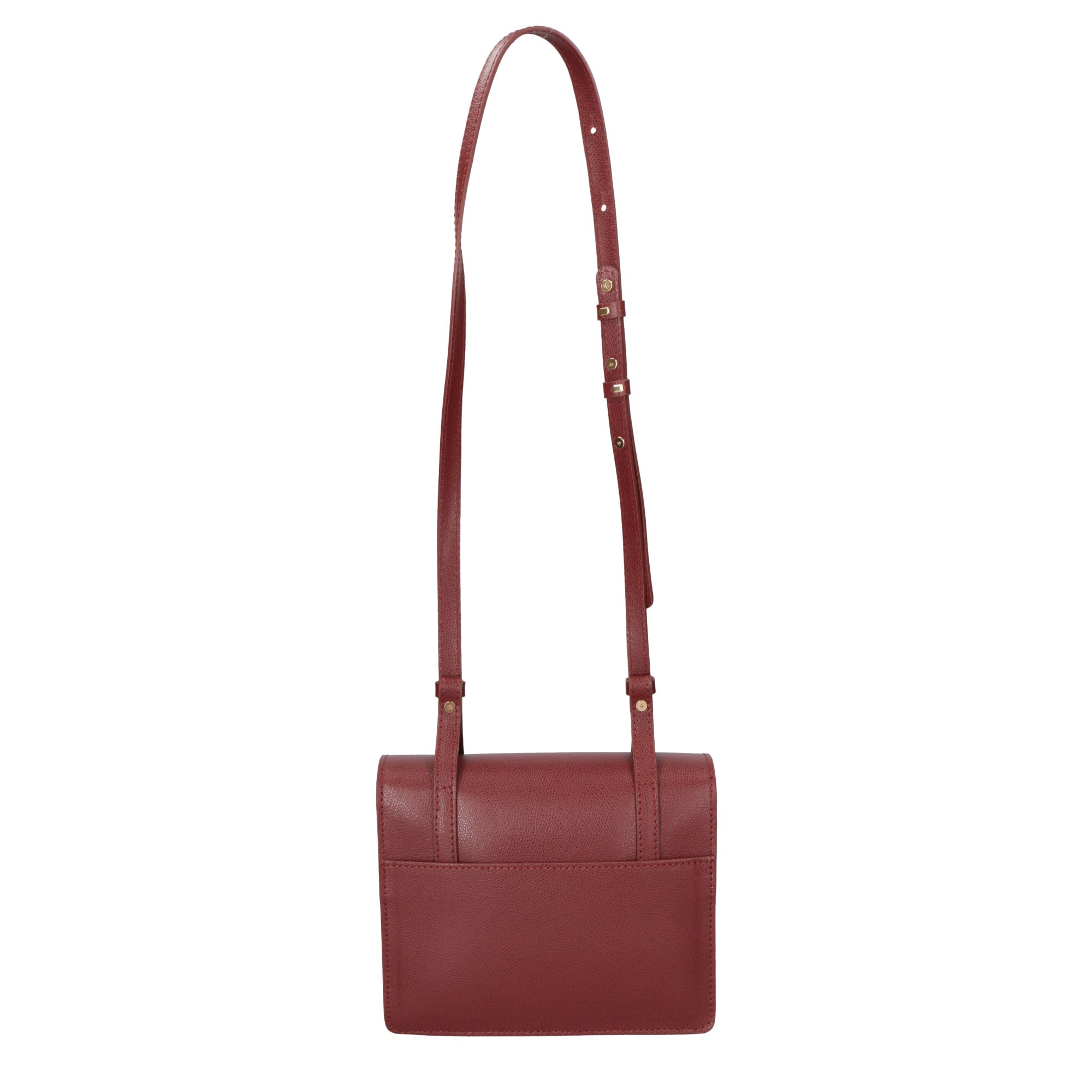 Borsa a tracolla da donna 100% pelle MYB-8003-FW-PL34 BORGOGNA My Best Bag