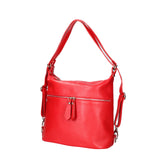 Women's White Convertible Shoulder Bag in Genuine Leather Made in Italy 30x26x9 cm