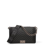 Borsa a mano da donna 100% Pvc FLAT-M 24-BLACK - BRUSH CDF Marc Ellis