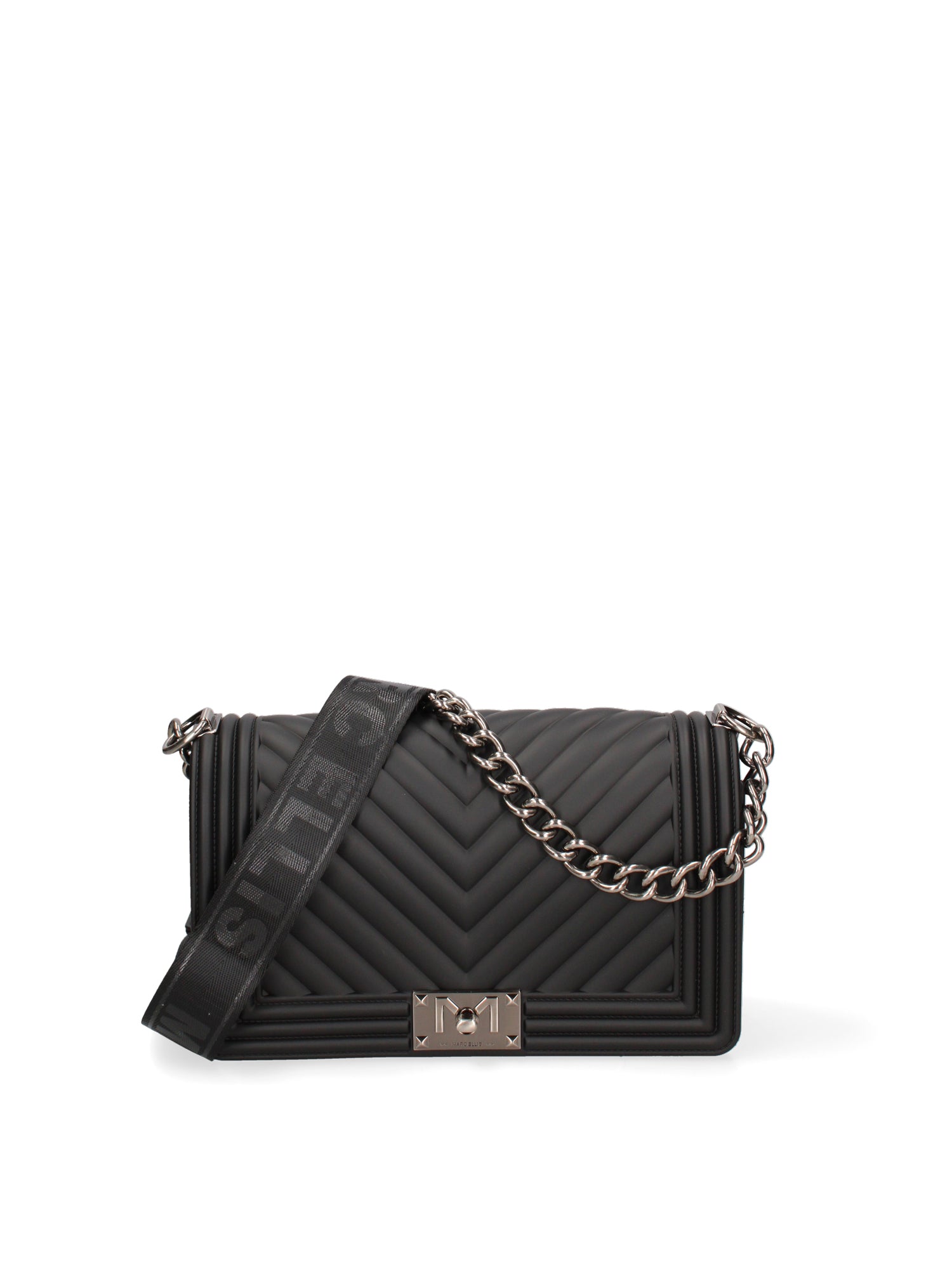 Borsa a mano da donna 100% Pvc FLAT-M 24-BLACK - BRUSH CDF Marc Ellis