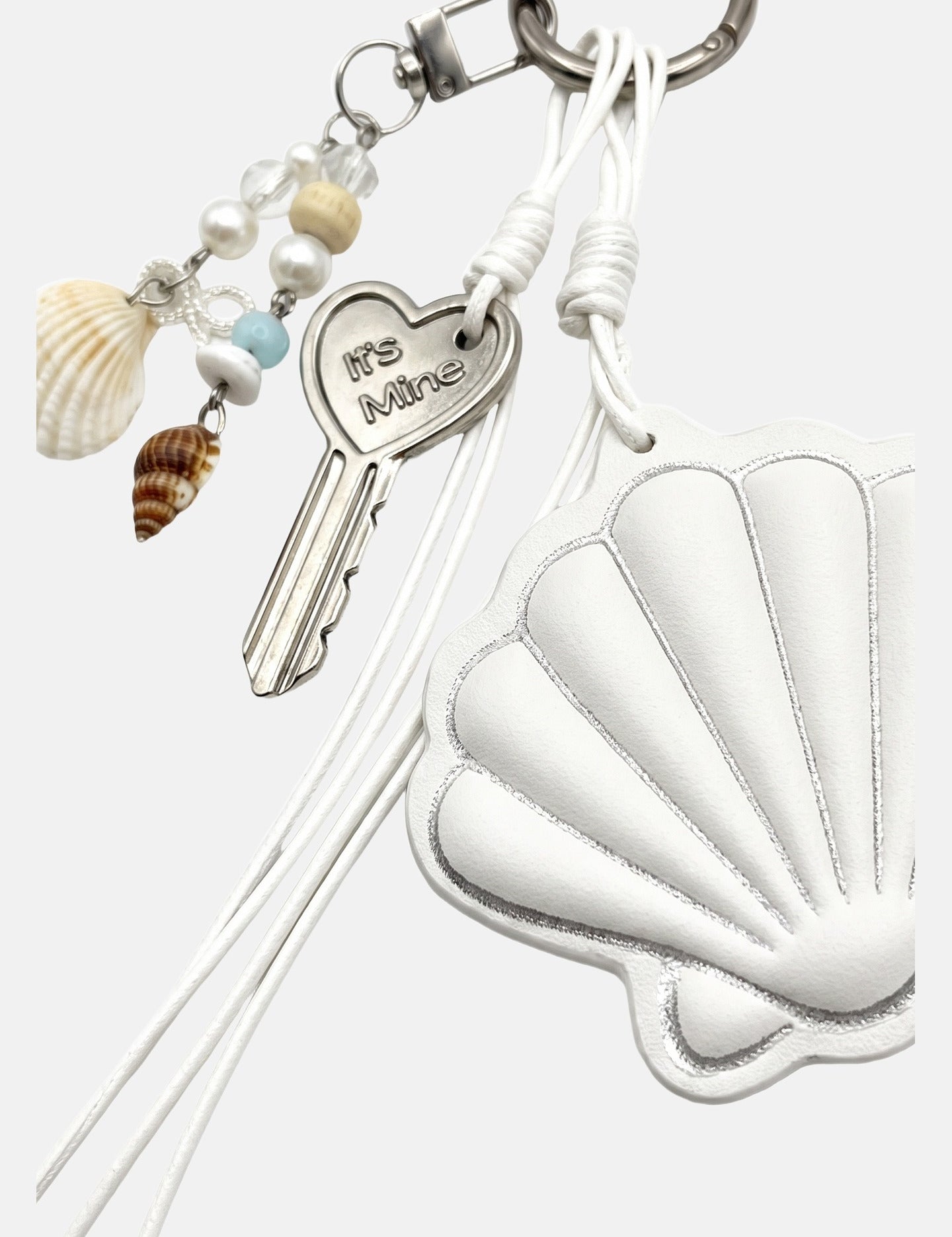 Portachiavi in Poliestere Bianco