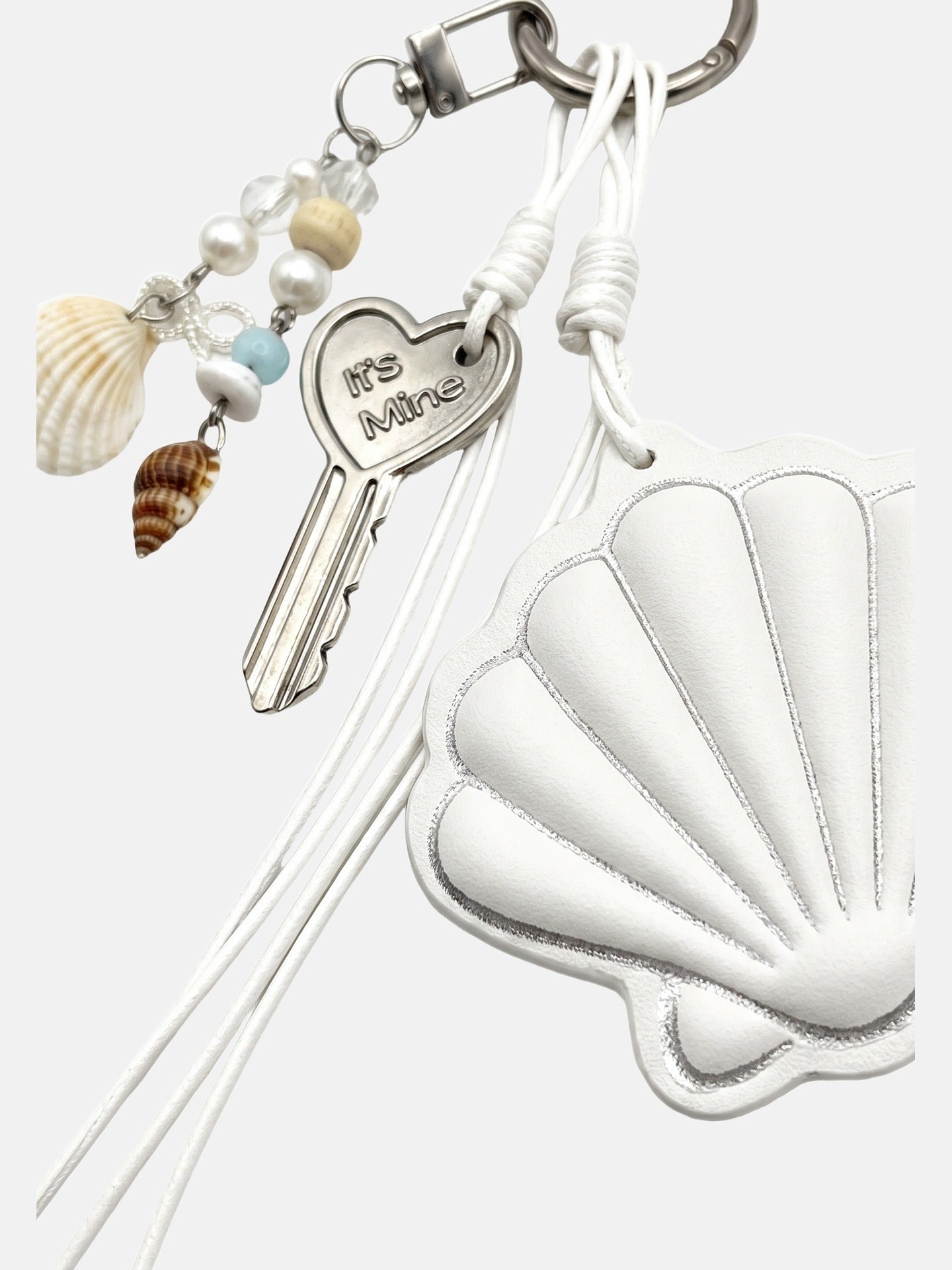 Portachiavi in Poliestere Bianco