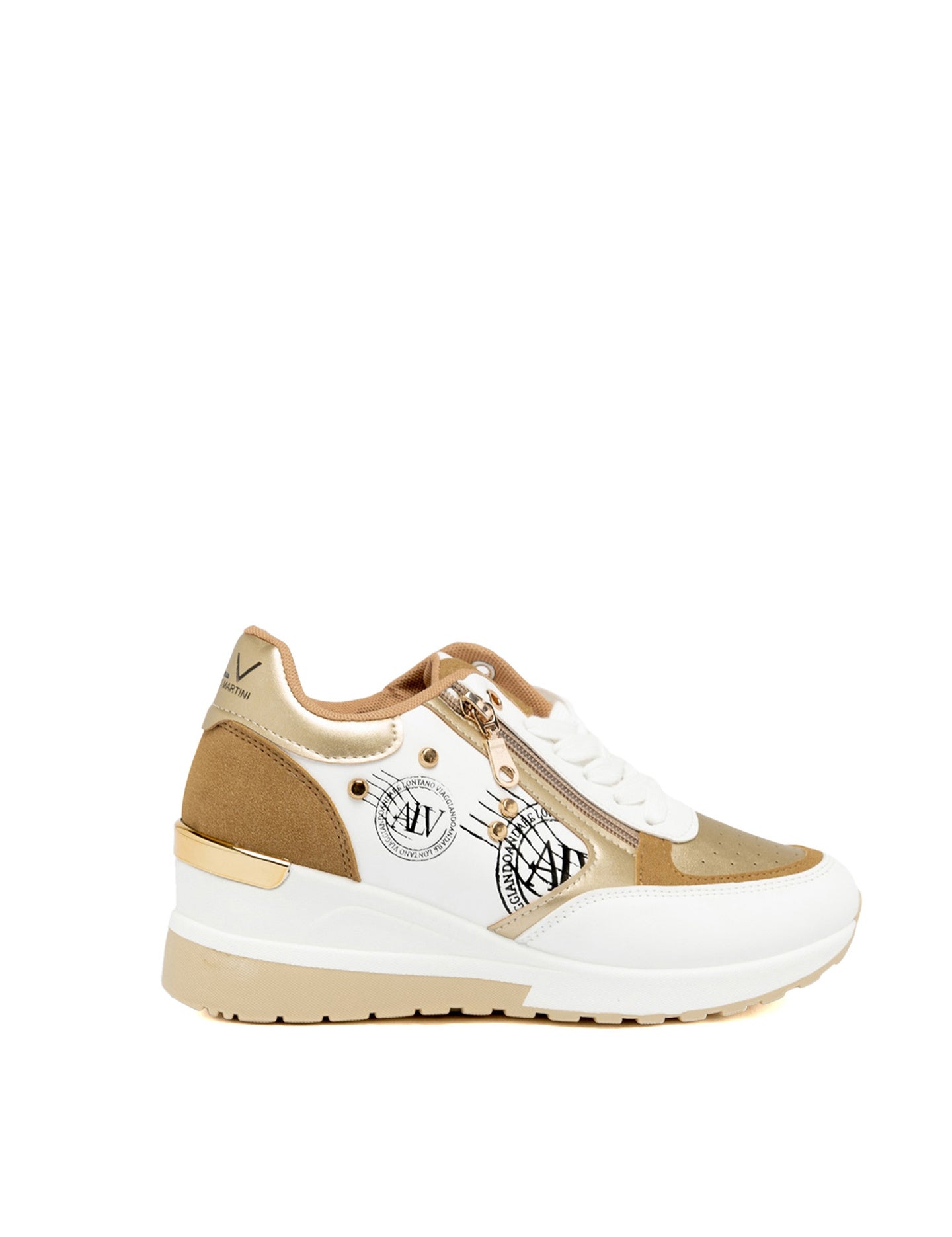 Sneakers Platform in Pelle Vegana Bianco