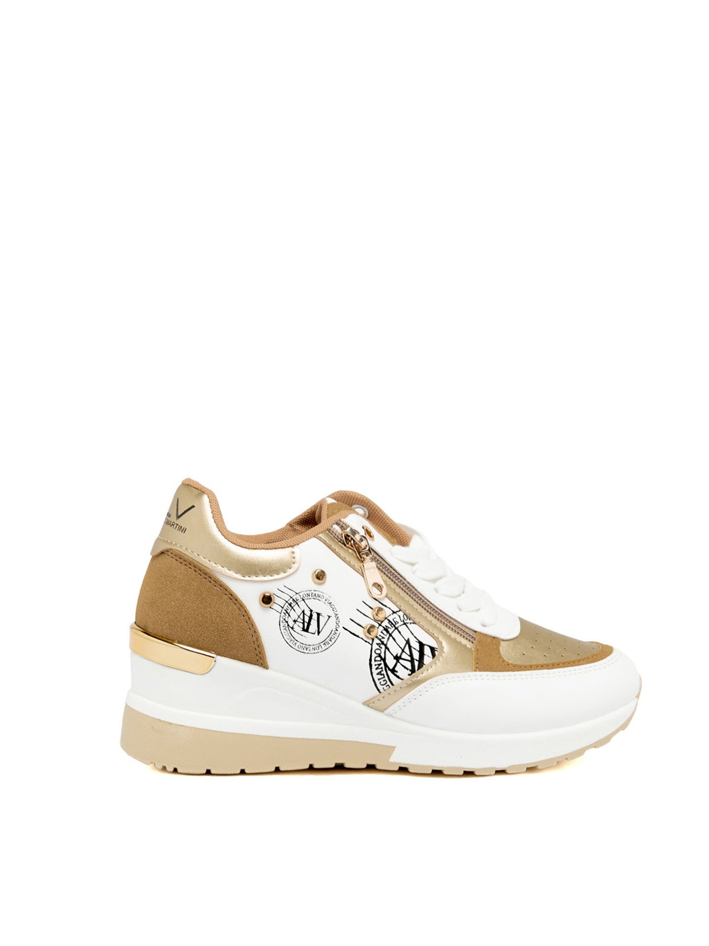 Sneakers Platform in Pelle Vegana Bianco