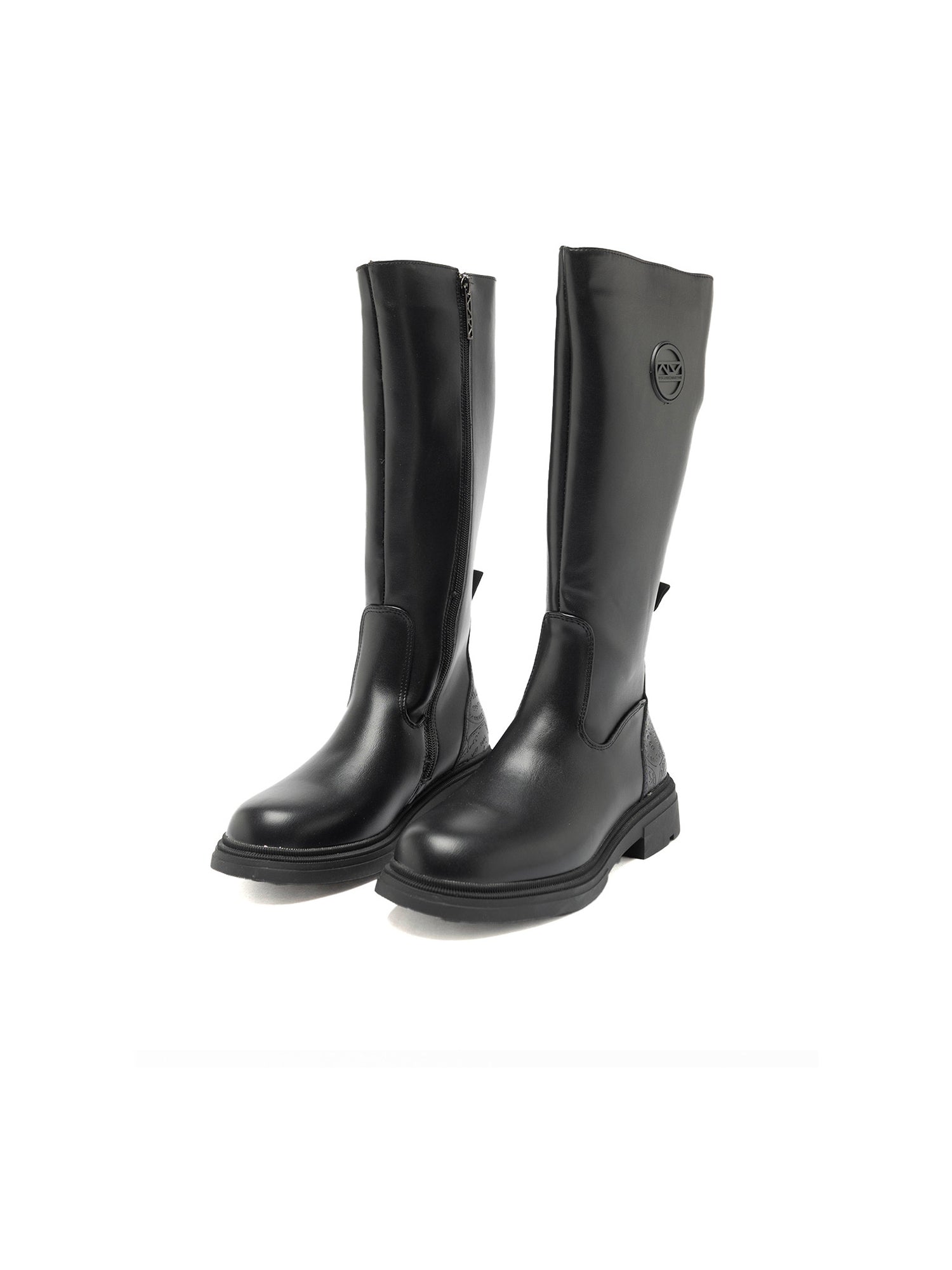 Stivale Alto in Pelle Vegana Nero