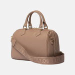 Borsa a Spalla in Pelle Vegana Marrone Scuro