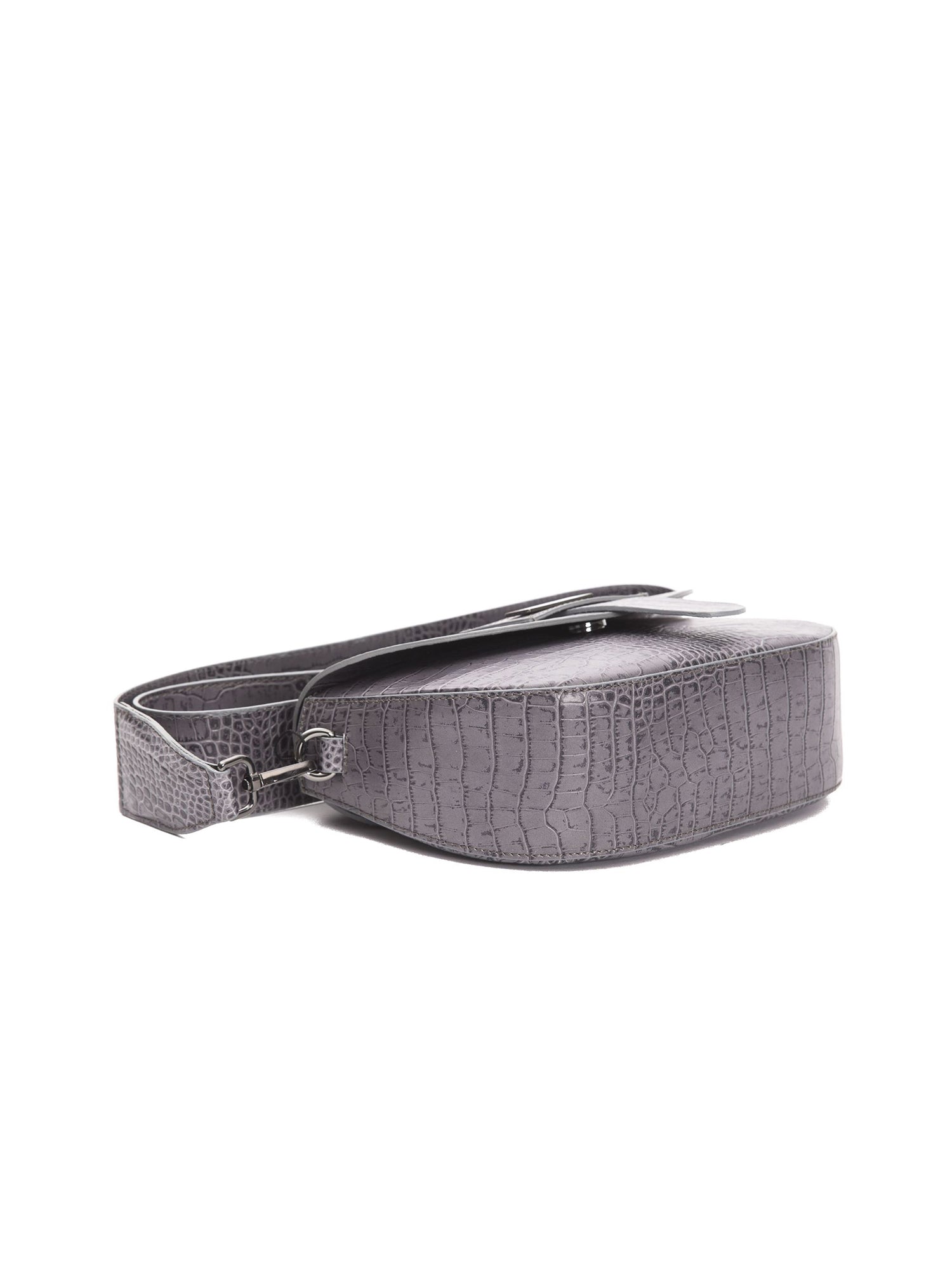 Borsa a Tracolla in Pelle Vegana Grigio