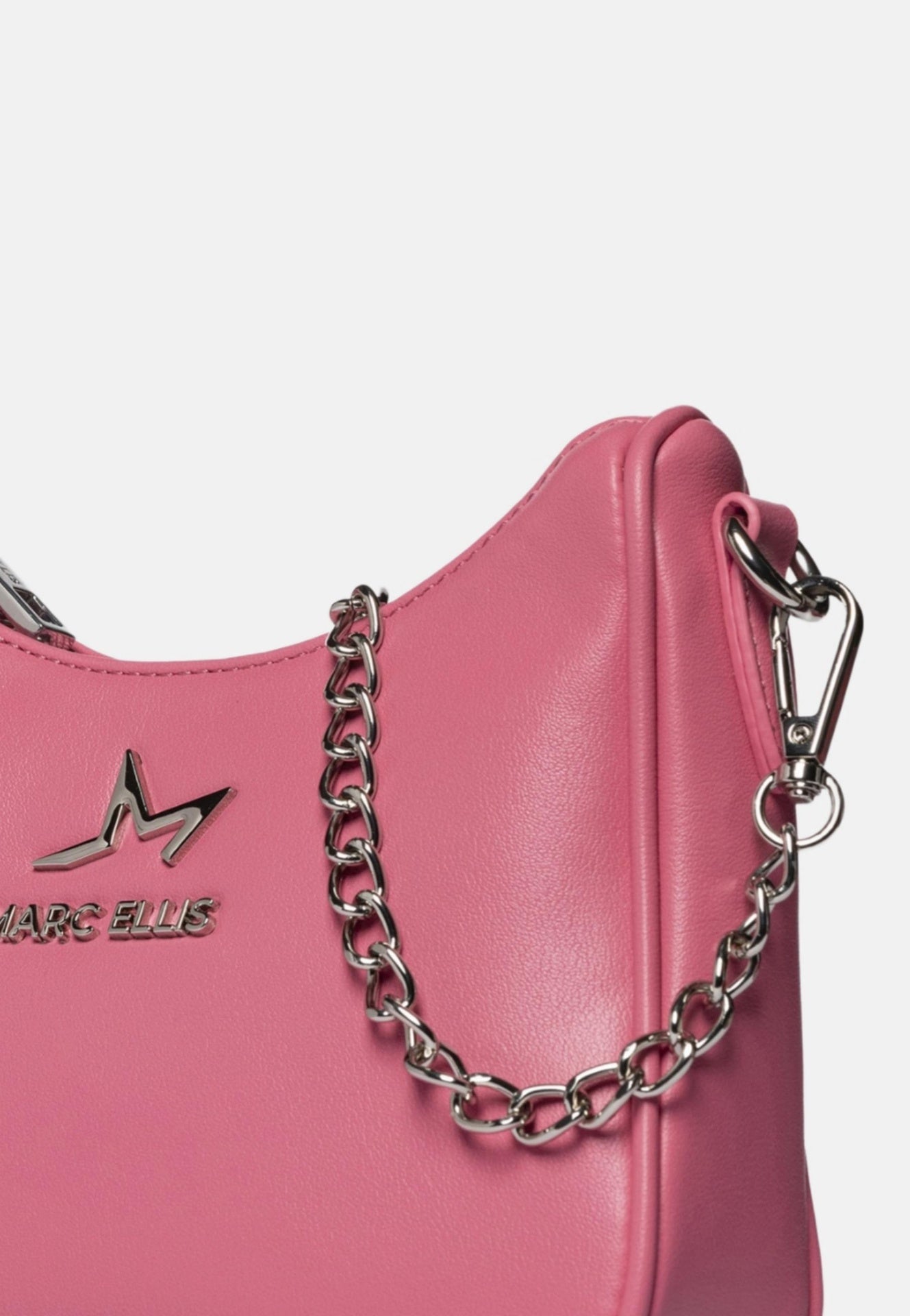Borsa a Spalla in Pelle Vegana Rosa