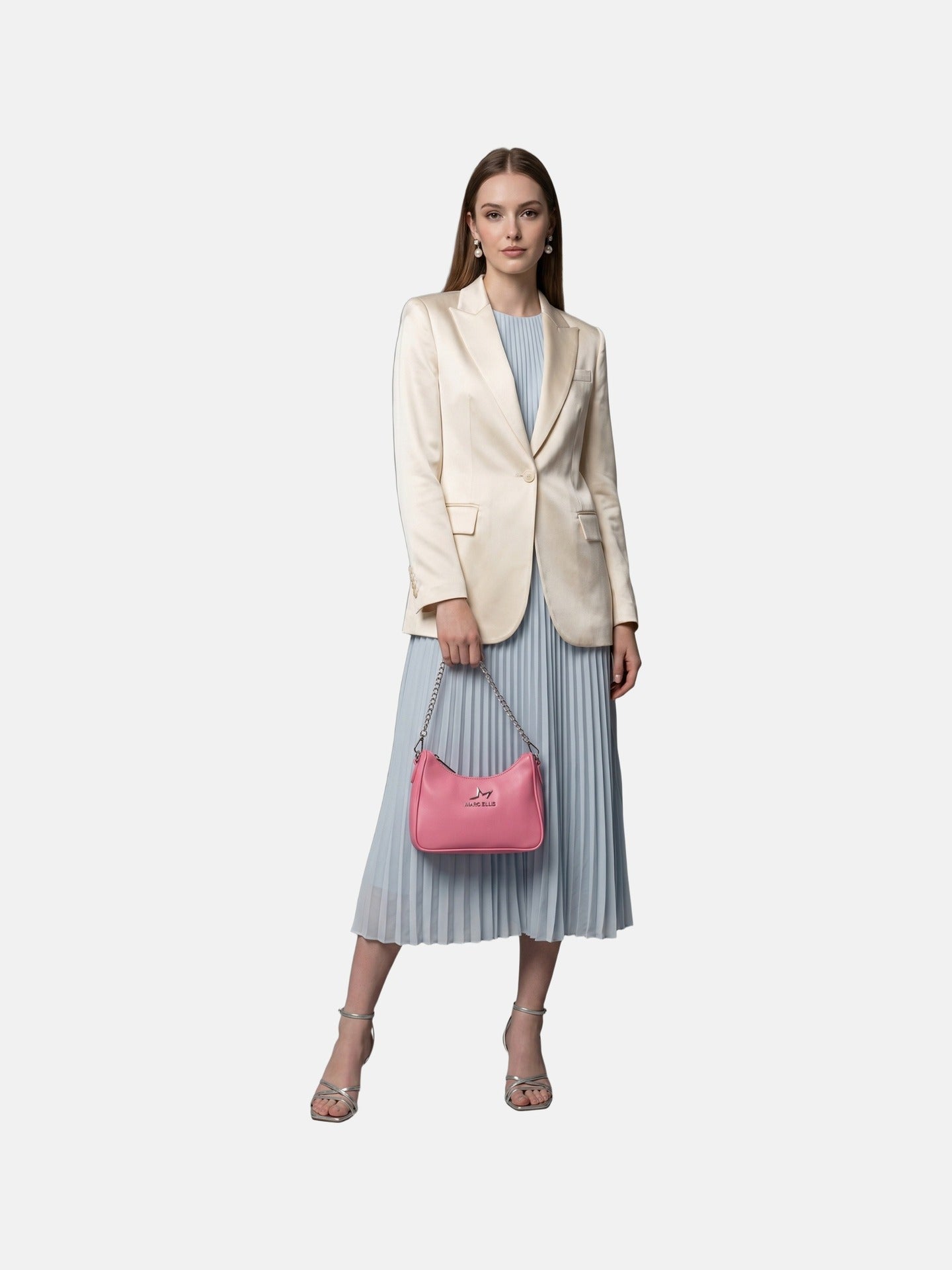 Borsa a Spalla in Pelle Vegana Rosa
