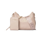 Borsa a Spalla in Pelle Vegana Rosa